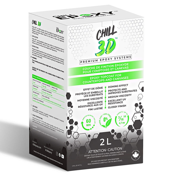 Chill 3D-Highly UV Resistant Clear Coat Epoxy Kit