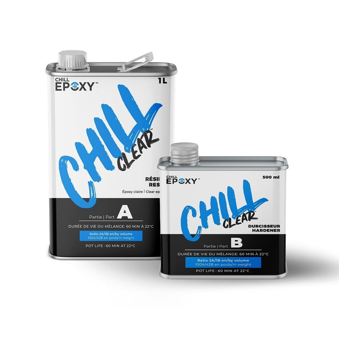 Chill Clear Medium Setting UV Resistant Clear Casting Epoxy Kit